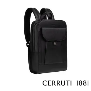 【Cerruti 1881】限量2折 頂級義大利小牛皮後背包 全新專櫃展示品(6173M)