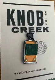 Knob Creek Rye Whiskey Bottle Lapel Pin - Rare Collectible - BNIP