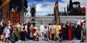 Tile Mural Cimabue's Madonna by F. Leighton Kitchen Backsplash Marble Ceramic