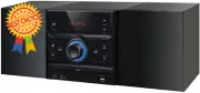 15W Hi-Fi System, CD/DVD/MP3 Player, FM Radio, USB, Wireless, Mini Stereo Black