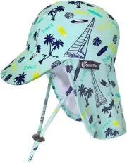 weVSwe Baby Toddler Sun Hat UPF 50+ Swim Cap Flap Neck Protection Adjustable ...
