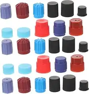 SOLUSTRE 77pcs Car Air Conditioning Repair Rated Inflator Stem Sealant Connector Can Recharge Switch Vent Rotary Thermostat Power Coolant Transmission Valve Core Plug Auto Plastic