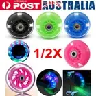 LED Scooter Wheels 80mm Lights Flash Razor Stunt Push Back Rear Abec-7 Bearing