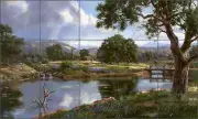Ceramic Tile Mural Backsplash Mirkovich Country Life Landscape Art NMA040