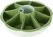 Strainer Basket Hot Pot Platter Fruit Tray Nut Tray Holder Container Fruit Container for Vegetables, Fruits(Green)