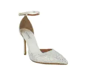 Tabitha Simmons Satin Crystal Embellished Pumps Size 38/8