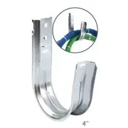 4" J-Hook Wall Ceiling Mount Route Network Cable Cord Wire Management 25Pak