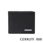 【CERRUTI 1881】義大利頂級小牛皮8卡短夾皮夾 CEPU05989M(黑色 贈禮盒提袋)