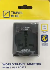 在飛比找誠品線上優惠-Travel Blue萬國轉接插頭/ 附USB插孔/ TB2