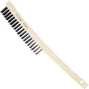 Bossweld 4 Row Engineer Wire Brush with Wood Handle