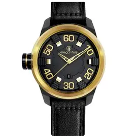 elegantsis 傑本尼氏 ELJF48N-2G02LC JF48N系列結合腕錶 / 黑面 48mm