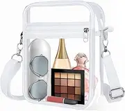Clear Bag Stadium Approved,Clear Crossbody Purse Bag, with Adjustable Shoulder Strap for Women, With front pocket