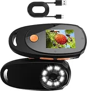Portable Handheld Magnifying Glass Digital 2.0 inch IPS 500x Magnification, Built-in 8LED Lights