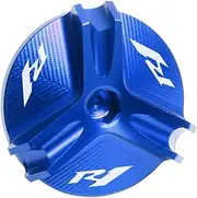 LBETYGSD Compatible with YZF R1 R1M Motorcycle Engine Oil Filler Cap Bolt Fuel Filler Cap Aluminum Alloy Oil Plug Cover Decoration Accessories(Blue)