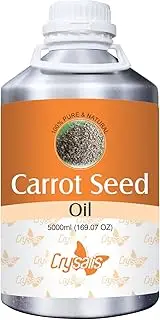 CRYSALIS Carrot Seed (Daucus Carota) Oil| Pure & Natural Undiluted Carrier Oil Organic Standard For Skin & Haircare| Used In Facial Oil,Shampoo,Nourishes Scalp - 5L/169.07 Fl Oz
