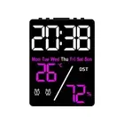 Multifunctional Large Screen Digital Alarm Clock Humidity Display Brightness Adj