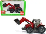 Massey Ferguson 8690 Tractor with Front Loader Red 1/50 Diecast Model by Siku