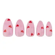 [PAINTLAB] Red Hearts Press On Nails