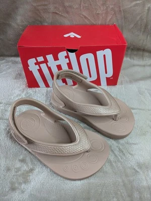 Fitflop Unisex Kids Iqushion Flipflop Sandal UK7 EU24 Rose Gold Backstrap Solid