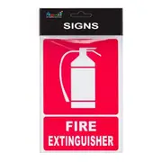 Fire Extinguisher Sign Plastic Red / White 30x20cm