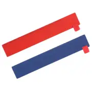 2Pcs Steel Ruler Bookmark, 5.9 Inch Straight Copper Bookmarks,Red,Dark Blue