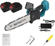 10'' Cordless Electric Wood Cutting Saw Cutter Chain saw with 2 Batteries For 18V Battery