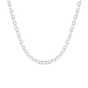 Silver 50cm Flat Wire Oval Belcher Chain