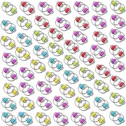 Fidget Bike Chain Flippy Chain Toys for ADHD Stress Relief Finger Toys Fidget Flippy Key Chains for Adults and Teens(60 Pcs,Blue Green Red Purple Orange Yellow)