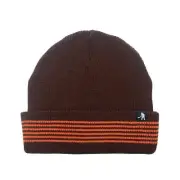 Passport Organic Cotton Stripe Knit Beanie Choc / Orange