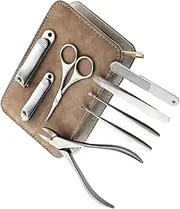 BAZEITFLOW 1Set Stainless Steel Nail Clipper Kit Manicure for Use Durable Grooming Kit for Fingernails and Toenails Easy to Clean and Resistant Scissors