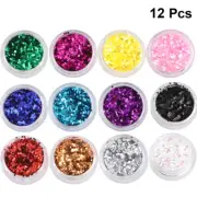 12 Colors Sequin Pearlescent Mix Glitter Shapes for Nails Loose DIY Powder