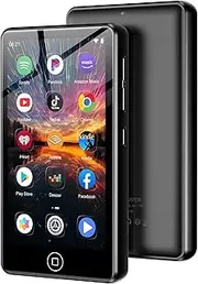 AGXOV 144 GB MP3 Player with WiFi & Bluetooth, 4.02 Inch Touchscreen Music Player, Android MP4 Player with Spotify, Amazon Music, Deezer, FM Radio, Voice Recorder, E-Book Reader (Black)