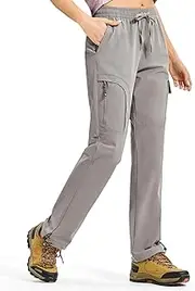 [YSENTO] Women's Cargo Hiking Pants with Pockets Golf Lightweight Stretch Water Resistant Quick Dry Travel Athletic Joggers