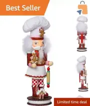 Whimsical 15 Inch Gingerbread Nutcracker by Kurt Adler - Festive Holiday Charm