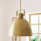 Nathan James Leigh Pendant Lighting, Hanging Ceiling Light with Oversized Metal