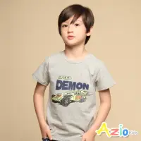 在飛比找momo購物網優惠-【Azio Kids 美國派】男童 上衣 賽車字母印花短袖上