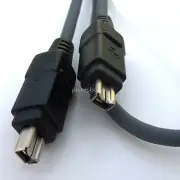 FireWire Cable IEEE 1394 M/M sony iLink DV 4P to 4Pin 45" molex male cord 1394a