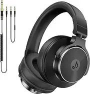 syndesmos Headphones with Cable, Over Ear DJ Headphones, Bass Sound, Studio HiFi Headphones, Headphones with 3.5 mm Jack, DJ Headphones for Studio, Podcast, AMP Recording Monitoring, Electric Drum