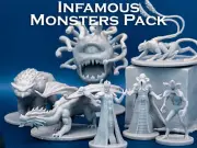 Infamous Monster Pack | 8 Miniatures Starter Set 28mm Scale DnD D&D Mini