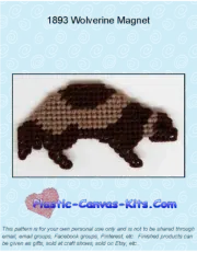 Wolverine Magnet - Plastic Canvas Pattern or Kit