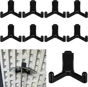 [Yaocom] 10 Pcs Plastic ABS Tool Hooks Compatible with Lifetime Shed 60305 60118 60127 60138 60141 Etc Not Work on Any Sheds with Horizontal Siding (Black)