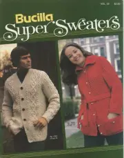 Bucilla Knitting & Crochet Pattern Book Vol. 53 Super Sweaters - Man Woman Child