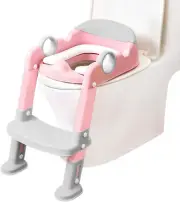 Potty Training Seat with Step Stool Ladder for Kids and Toddler, Sturdy Potty La