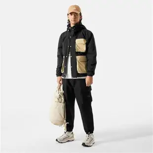 【The North Face】北臉 外套 男款 衝鋒衣 連帽運動外套 防潑水 黑 NF0A7W7FUK2