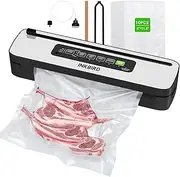 INKBIRD Compact Home Vacuum Sealer Machine INK-VS05, Dry/Moist/Liquid Food Types with Vac&Seal/Seal Only/Pulse/Canister Modes, Cooling Sealing Strip, Overheat Protection System