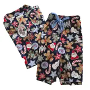 Peter Alexander Men's Gingerbread Pyjama Shortie Set Line 833557 Size XXL NWT