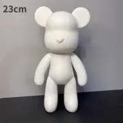 Fluid Bear Handmade DIY Painting Violent Bear Sculpture White Mold Doll 23cm