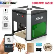 3000MW Laser Engraving Machine DIY Logo Mark Printer Cutter For Wood PVC Carving