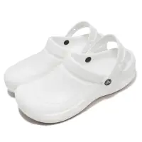 在飛比找momo購物網優惠-【Crocs】廚師鞋 Bistro 男鞋 女鞋 白 全白 工