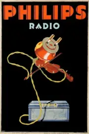 1930 Philips Radio Ad Poster 13 x 19 Giclee iris Print